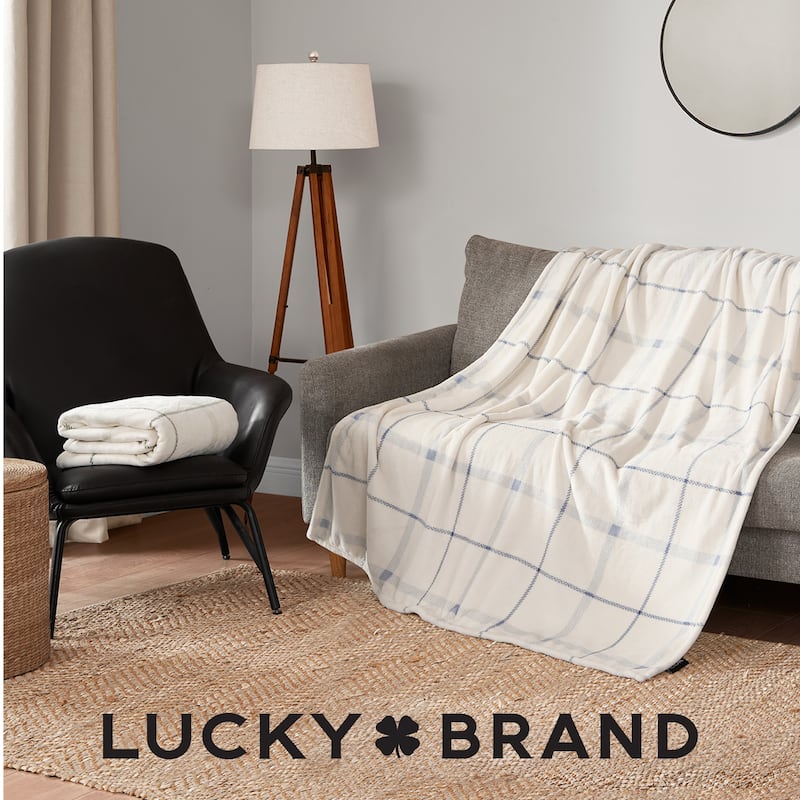 Lucky Brand Palmdale Throws Plush 50" x 70" Throw Blanket