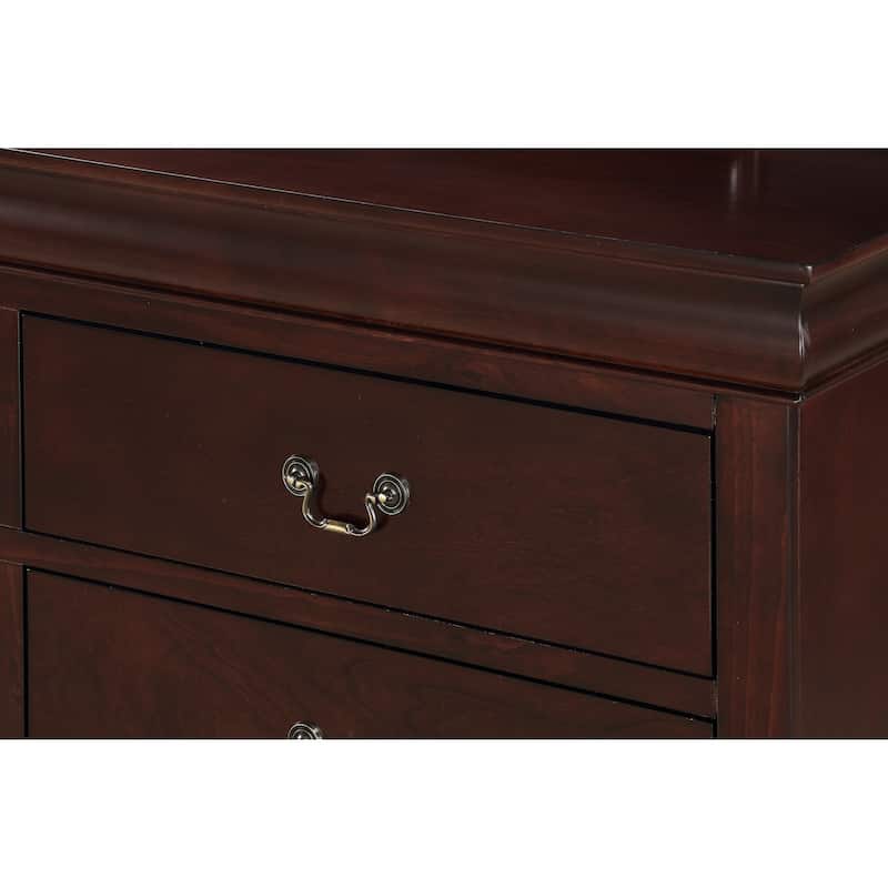 Lillie Cherry Sleigh Bed