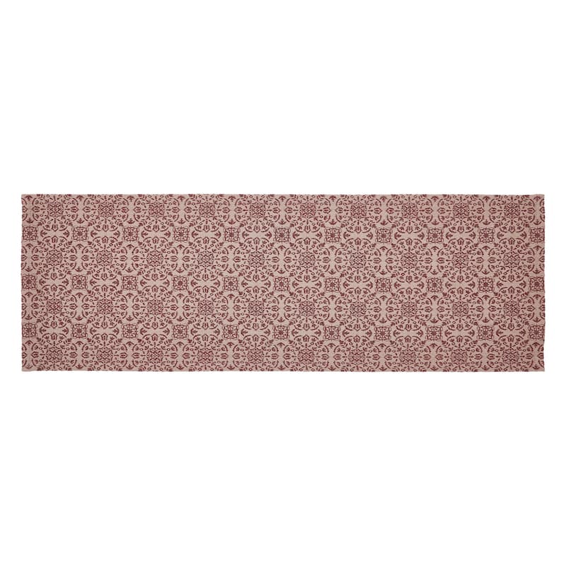 Custom House Black Tan Jacquard Runner 12x36