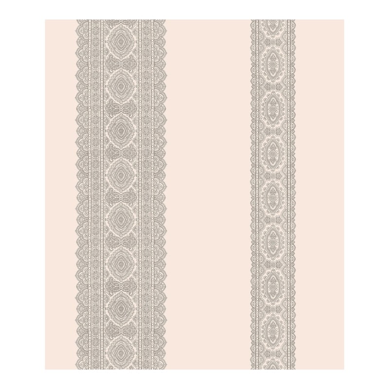 Brynn Grey Paisley Stripe Wallpaper - 20.5in x 396in x 0.025in
