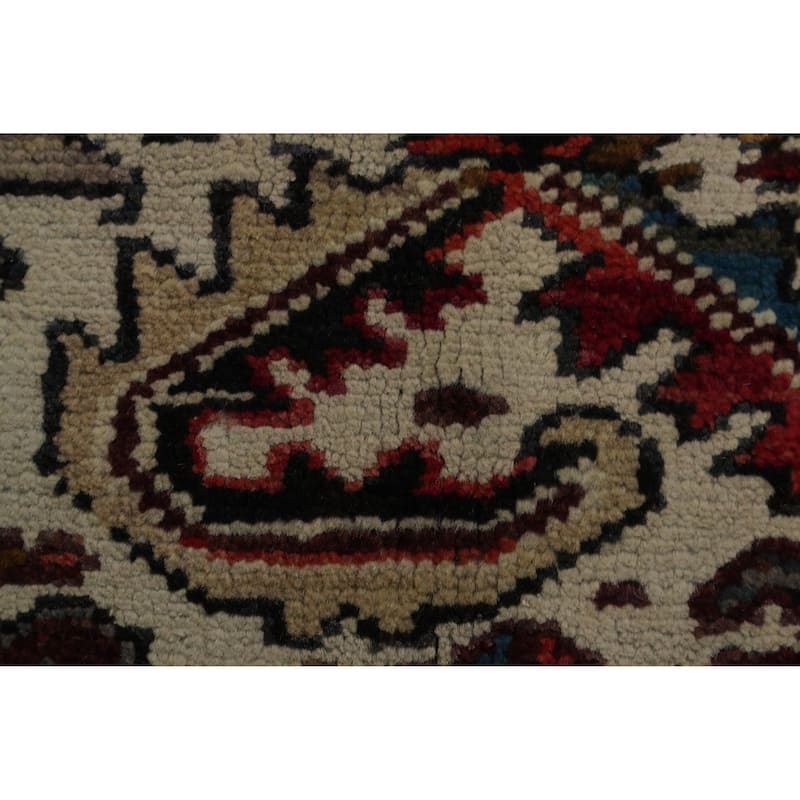 Hand Knotted Oriental 100% Wool Carpet Traditional Medallion Red Heriz Area Rug - 10' 3'' X 8' 5''