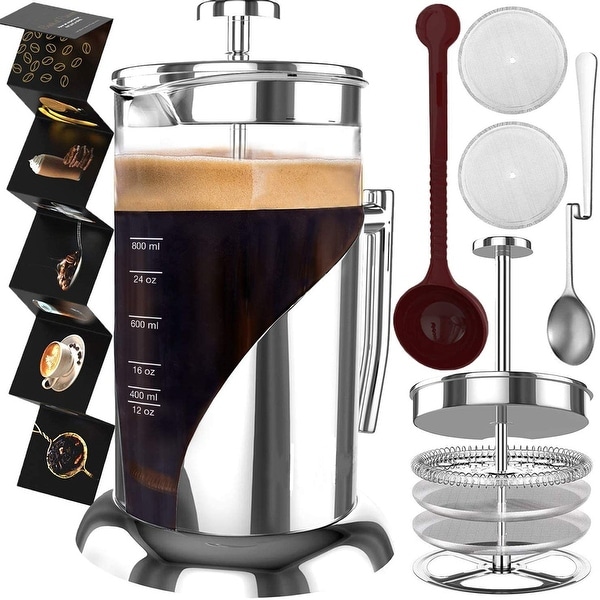 French Press Coffee Maker BEST Presses Makers 34 Oz 4 Level