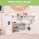preview thumbnail 6 of 4, Corner Play Kitchen Toddler Kitchen Playset w/ Range Hood Ice Maker