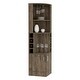 preview thumbnail 18 of 36, TUHOME Syrah Space Efficient Corner Bar Cabinet with 2-Doors