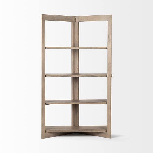 Light Brown Wood Shelving Unit With 4 Shelves Light Brown Wood Shelving Unit With 4 Shelves