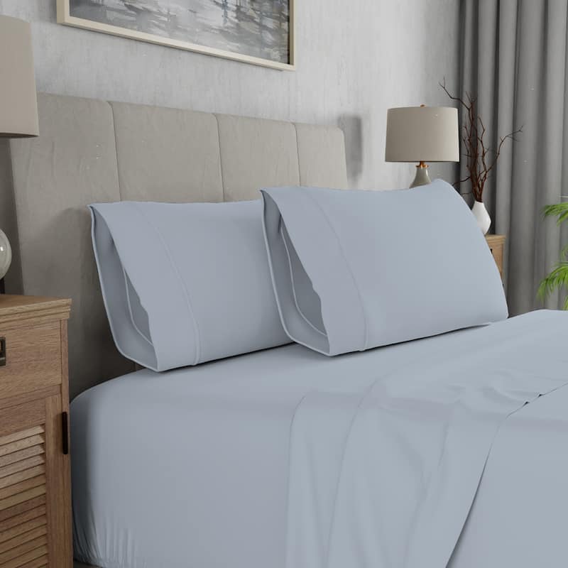 Color Sense 100% Cotton Ultra-Soft & Silky Pillowcase Set