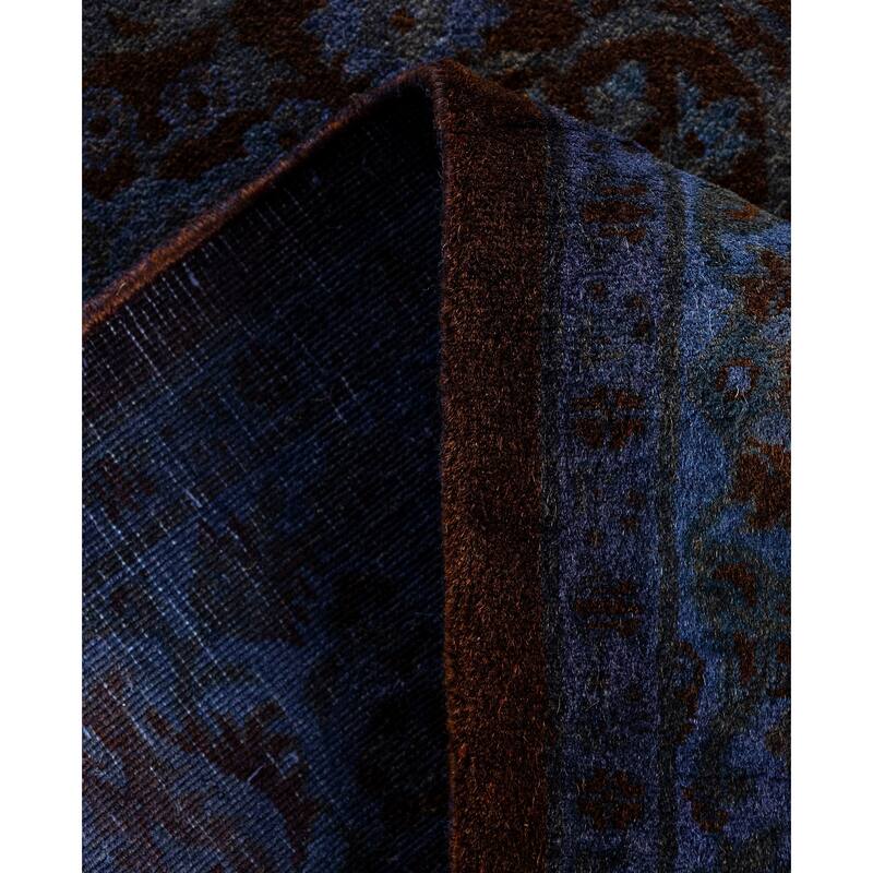 Overdyed One-of-a-Kind Hand-Knotted Area Rug - Purple - 3' 2" x 5' 1"