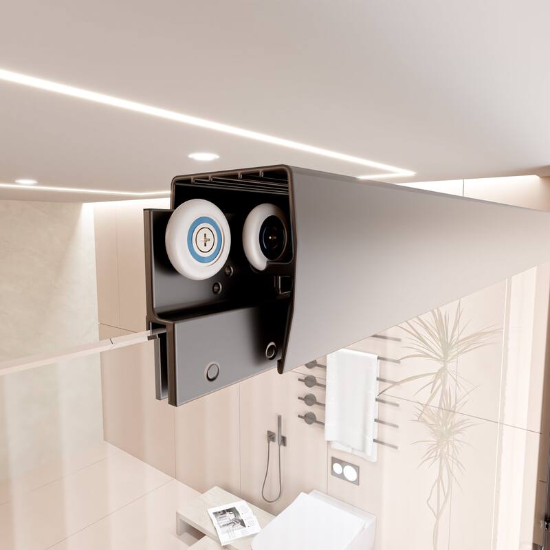 56-60" x 72" Semi-Frameless Double Sliding Shower Door