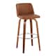Option Camel Faux Leather/Round Chrome Footrest