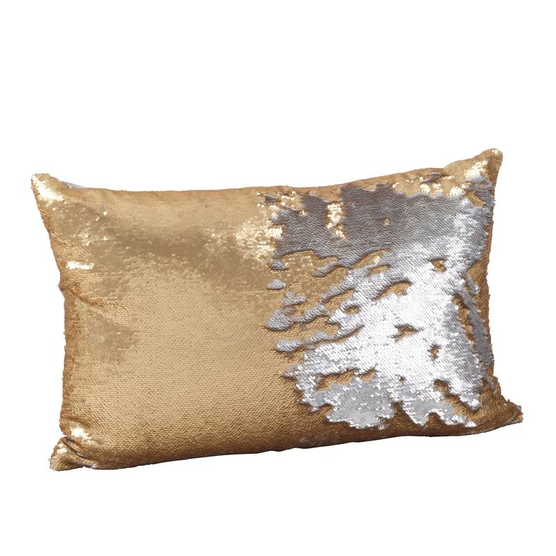 Sirun Collection Sequin Mermaid Design Throw Pillow