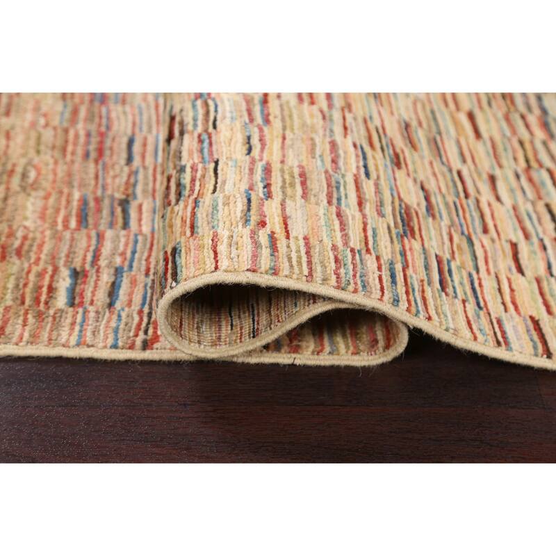 Striped Modern Gabbeh Kashkoli Oriental Wool Area Rug Handmade Carpet - 2'5" x 3'9"