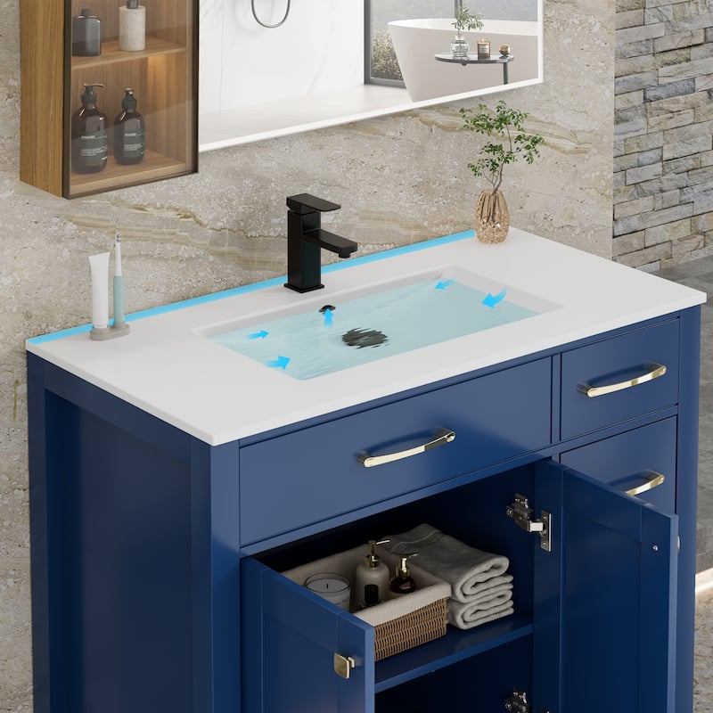 Sink Bathroom Vanity with Counter top Set