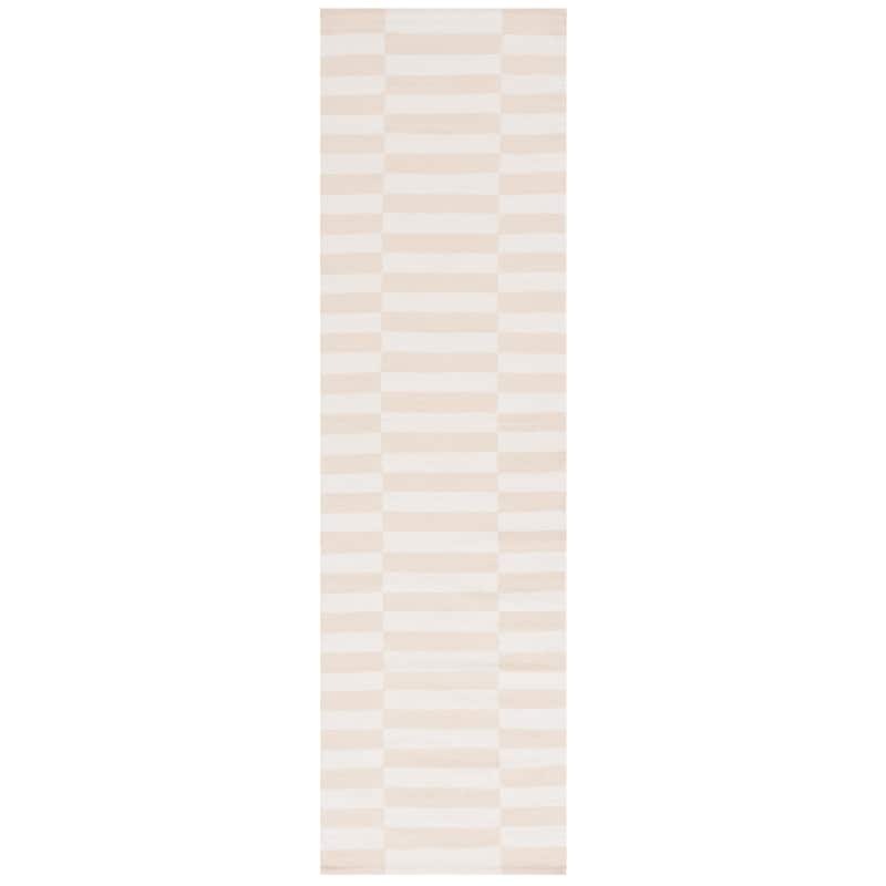 Lauren Ralph Lauren Ludlow Stripe Nautical & Coastal Cotton Rug - 2'3" x 8' Runner - Alabaster