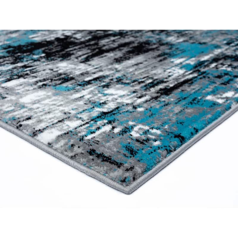 Samos Collection Abstract Static Area Rug