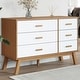 preview thumbnail 1 of 3, vidaXL Drawer Cabinet OLDEN White and Brown Solid Wood Pine