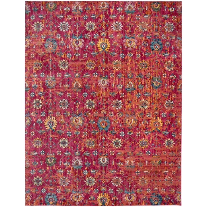 SAFAVIEH Merlot Stephania Boho Oriental Rug - 9' x 12' - Red/Multi