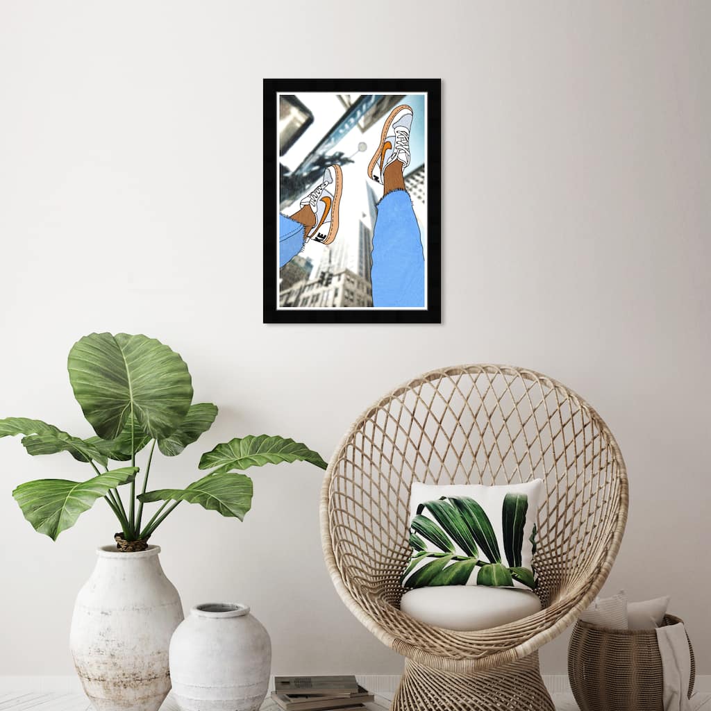 Wynwood Studio Prints Fashion and Glam Many Steps Blue and Modern & Contemporary Wall Art Canvas Print