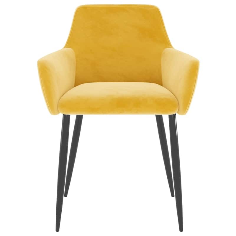 vidaXL Dining Chairs Upholstered Chair with Metal Legs for Living Room Velvet - 22" x 22" x 30.7"