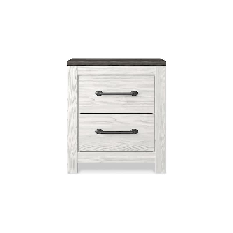 Signature Design by Ashley Gerridan Grey and White Woodgrain Nightstand