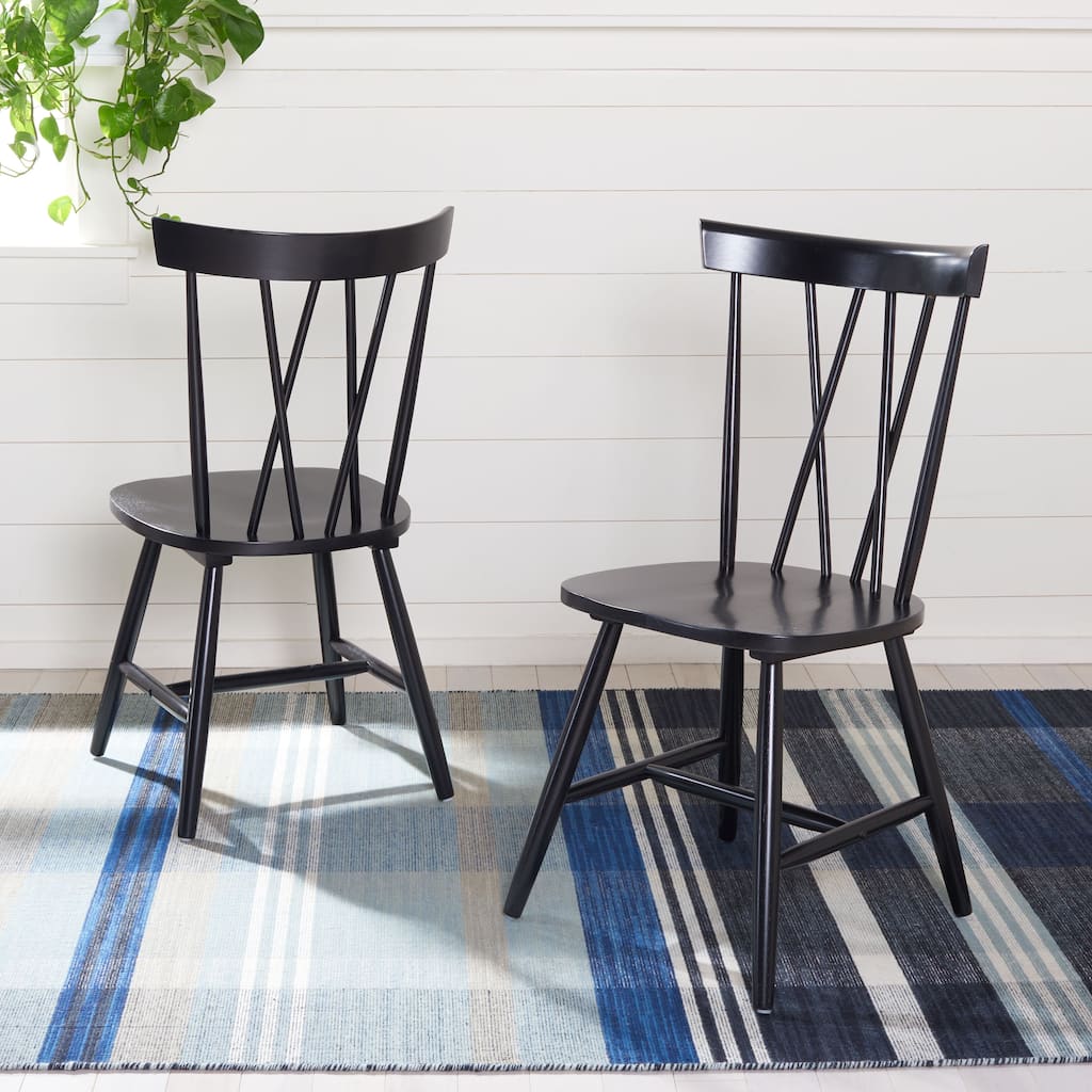 SAFAVIEH Pairlee Spindleback Windsor Dining Room Chair (Set of 2) - 21" W x 20" L x 36" H - 21Wx20Dx36H