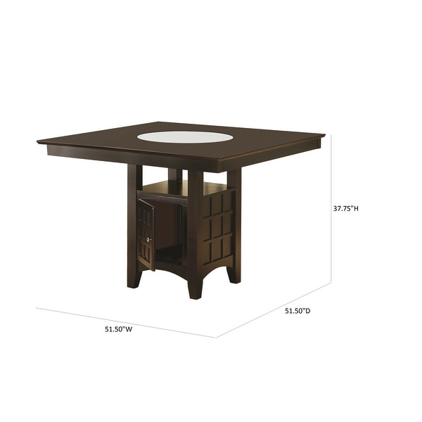 Copper Grove Cappuccino Solid Wood Lazy Susan Storage Dining Table ( TABLE ONLY)