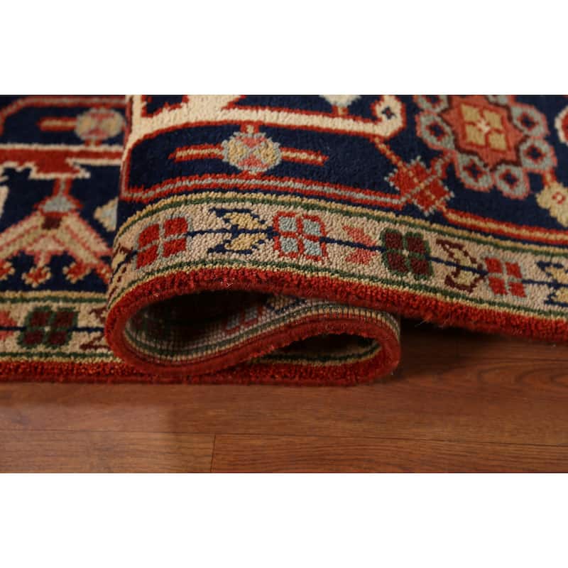 Orange Heriz Serapi Indian Area Rug Handmade Wool Carpet - 9'0"x 11'9"