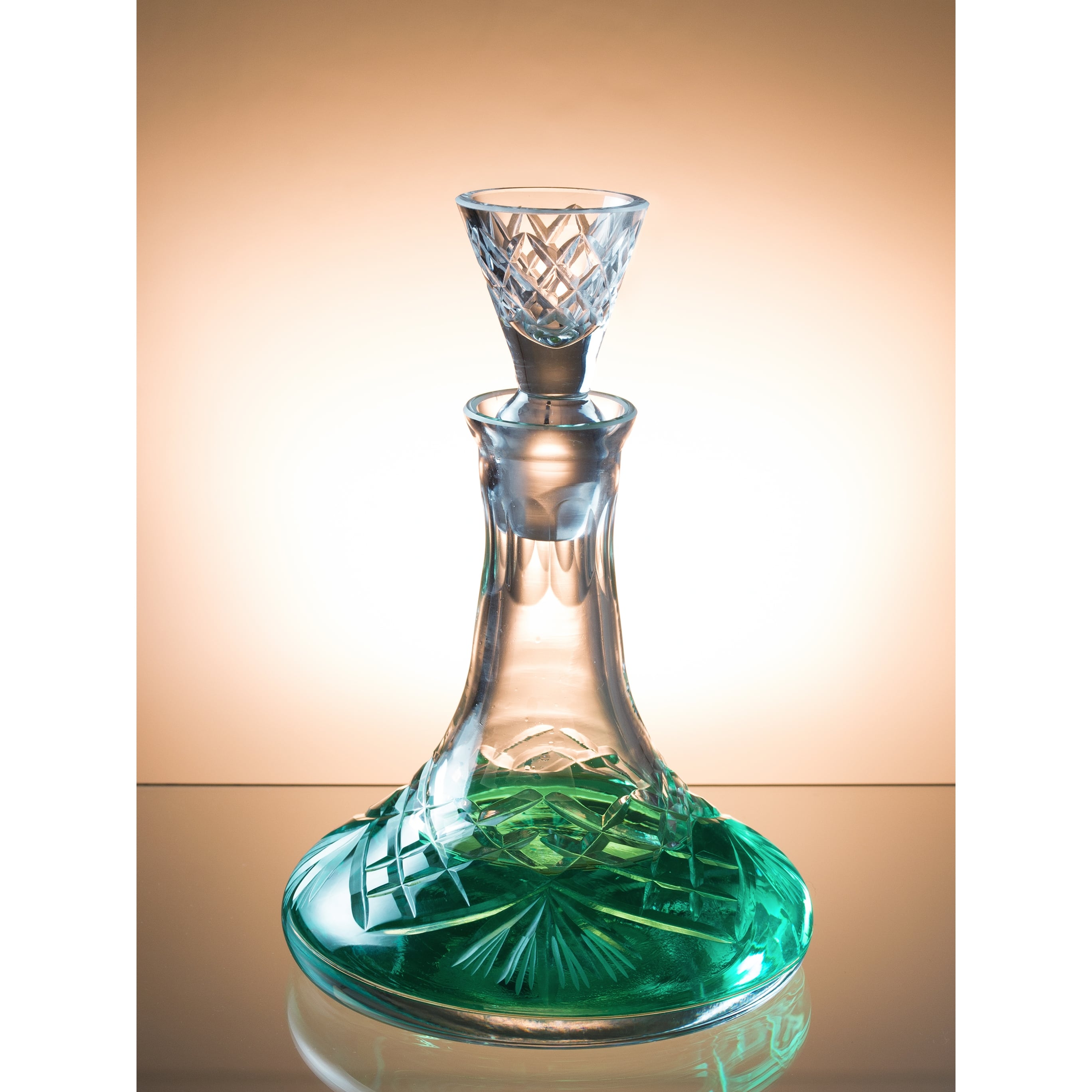 Majestic Gifts Inc. Crystal Glass Mouthwash Decanter With Cup Stopper