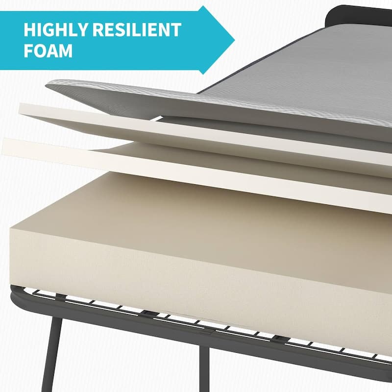 Mixoy Folding Bed with Mattress,Portable Foldable Roll Away Adult Bed for Guest,with Dustproof Bag & Baffle