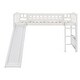 preview thumbnail 6 of 10, Twin Size Loft Bed with Slide and Ladder White Finish for Kids' Bedroom Fun