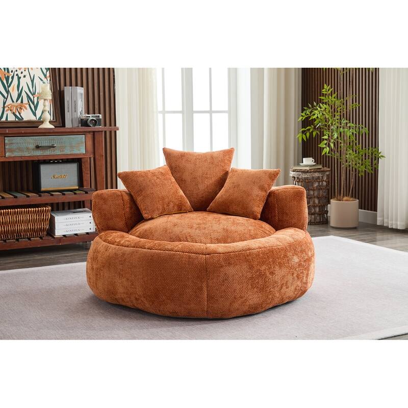 Round Bean Bag Chairs for Soft Chenille Cover