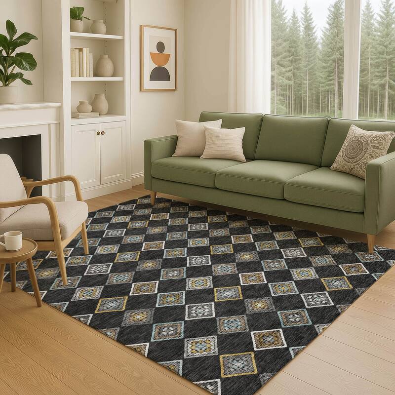 Machine Washable Indoor/ Outdoor Global Flagler Chantille Rug