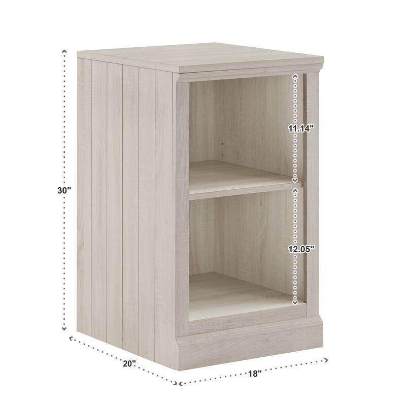 Hinesburg 40 in. Corner Desk with USB Chargers and 3-drawer File Cabinet by iNSPIRE Q Classic