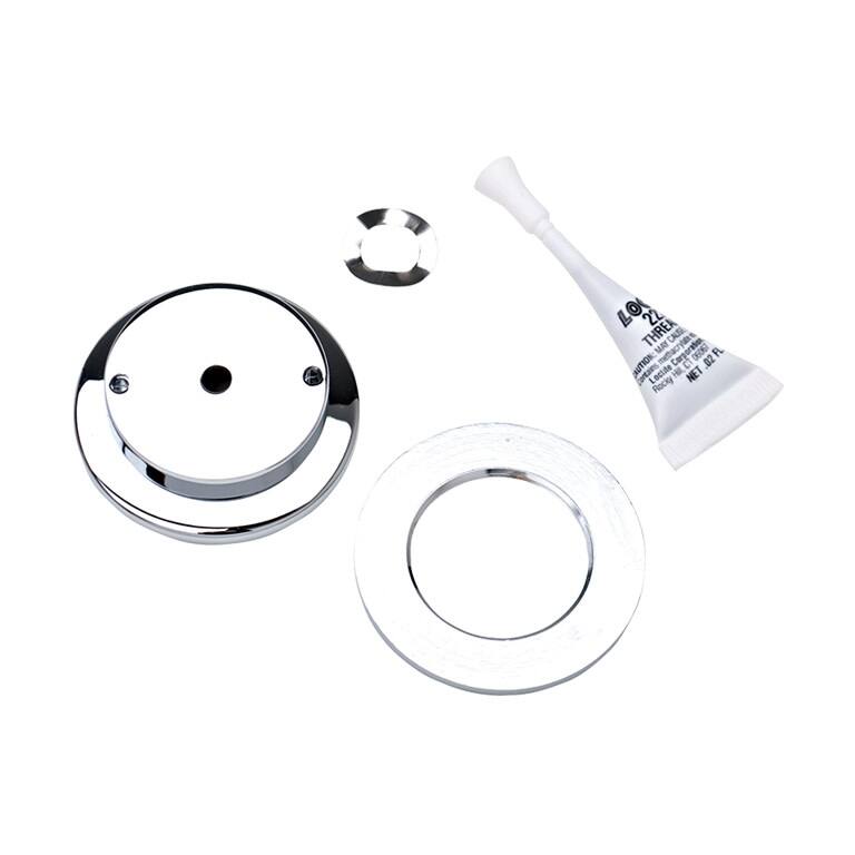 Haws Flanged Push Button Assembly - Polished Chrome