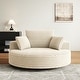 preview thumbnail 25 of 89, GDFStudio - Lavelle Corduroy 360 Degree Swivel Chair Fluffy Modern Sleeper
