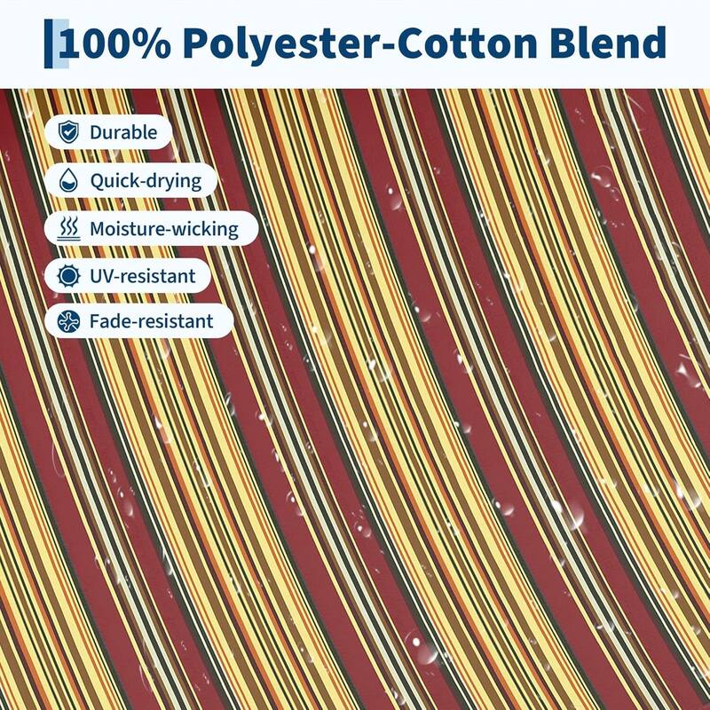 2 in 1 Outdoor Hammock with Cotton Rope and Polyester Pad for Patio, Backyard, Garden, Beach