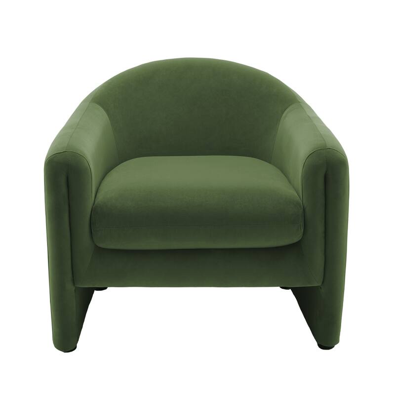 Upholstered Barrel Accent Chair, Low Back Arm Chair(Set of 2)