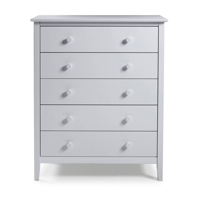 Taylor & Olive Snowberry 5-drawer Pine Wood Tall Storage Dresser