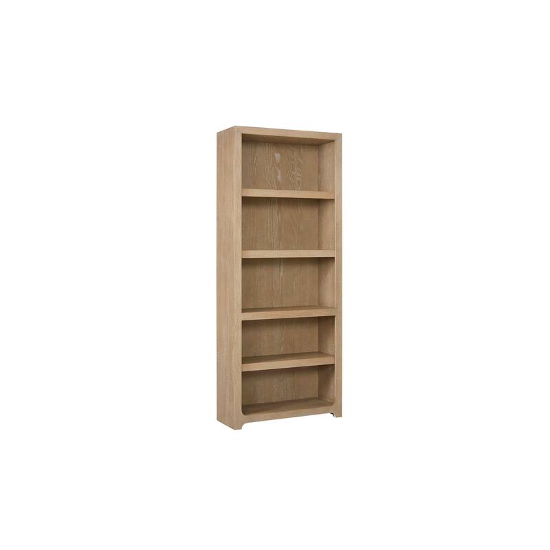 Modern Wood Open Bookcase, Office Shelving, Storage Cabinet, Fully Assembled, Light Brown - Light Brown