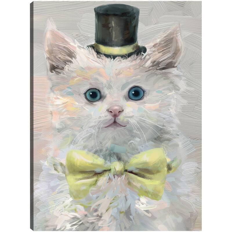 Top Hat Cats III By Studio Arts Canvas Art Print