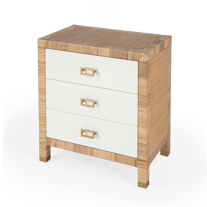 Corfu 3 Drawer Natural Raffia Chest