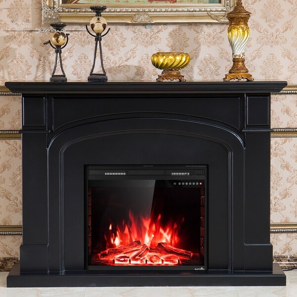28 5 Fireplace Electric Embedded Insert Heater Glass Log Flame