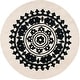 preview thumbnail 26 of 103, SAFAVIEH Handmade Soho Shyhrete Medallion N.Z. Wool Rug 6' x 6' Round - Ivory/Black