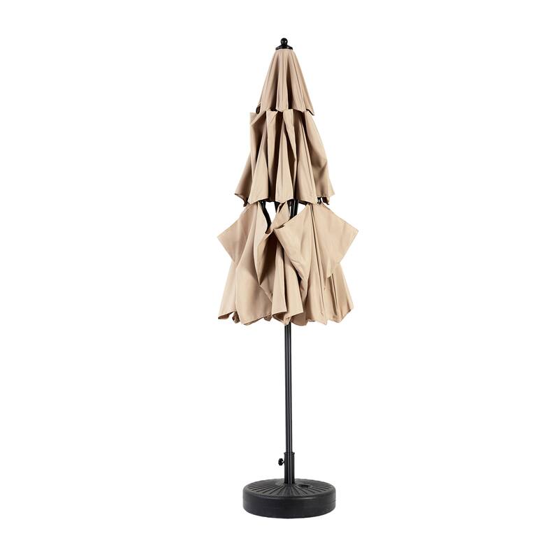 Topcraft 10ft Aluminum 3 Tier Tiltable Market Umbrella