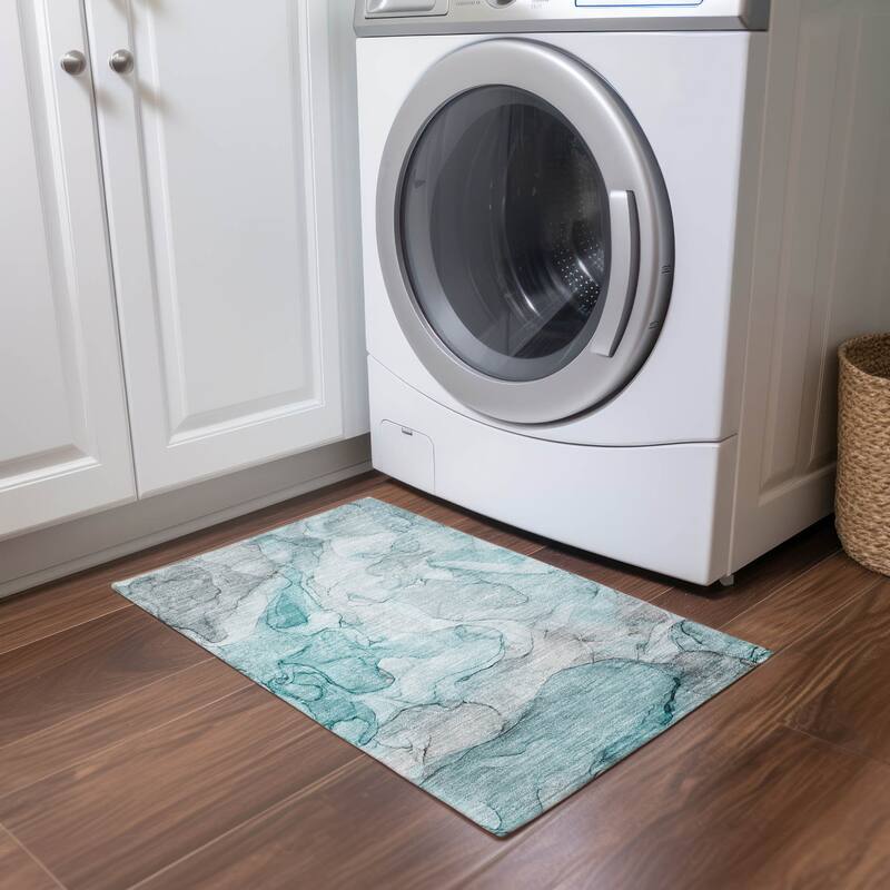 Lalu Unique Abstract Weather Resistant Timeless Fusion Outdoor Rug