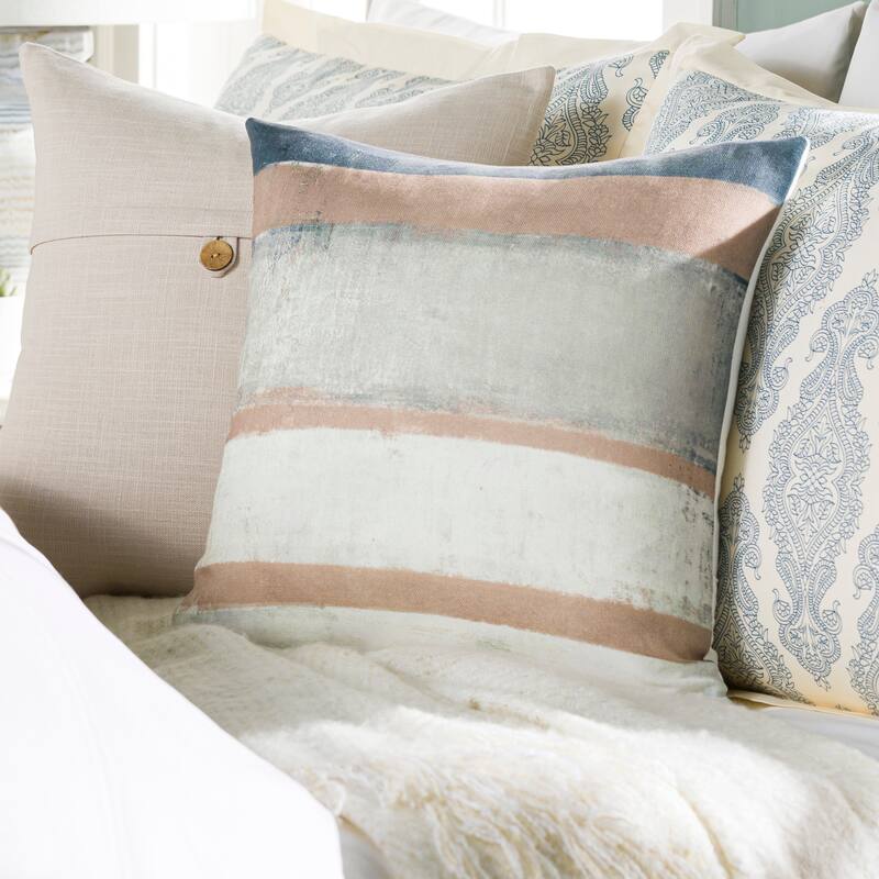 Artistic Weavers Villisca Watercolor Stripe Throw Pillow - 18"H x 18"W - Cover Only