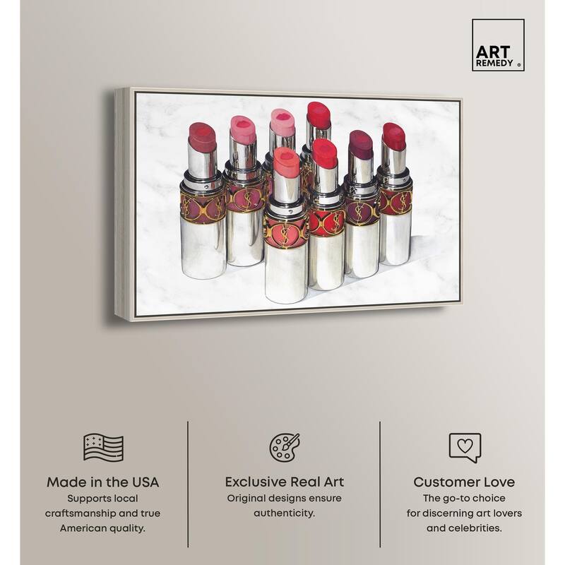 Doll Memories - Lipsticks 22 Canvas by Art Remedy