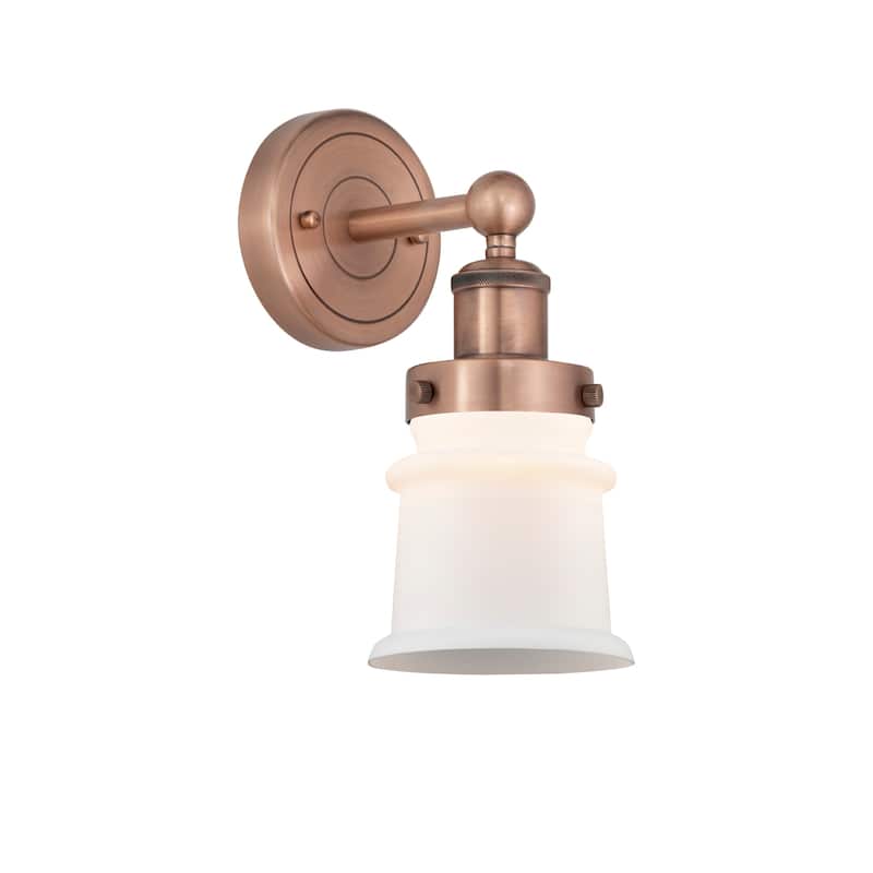 Innovations Lighting 616-1W-11-6 Canton Sconce Canton 11" Tall Wall - Antique Copper / Matte White