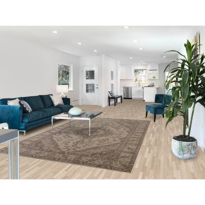 Traditional Distressed Tabriz Persian Vintage Rug Handmade Wool Carpet - 6'3" x 9'8"