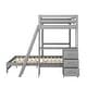 preview thumbnail 29 of 43, Twin over Full Bunk Bed with Built-in Desk and Three Drawers,Multifunctional Loft Bunk Bed With Storage