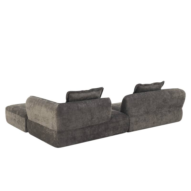 Christopher Knight Home - Modern Upholstered Sectional Sofa with Curved Silhouette